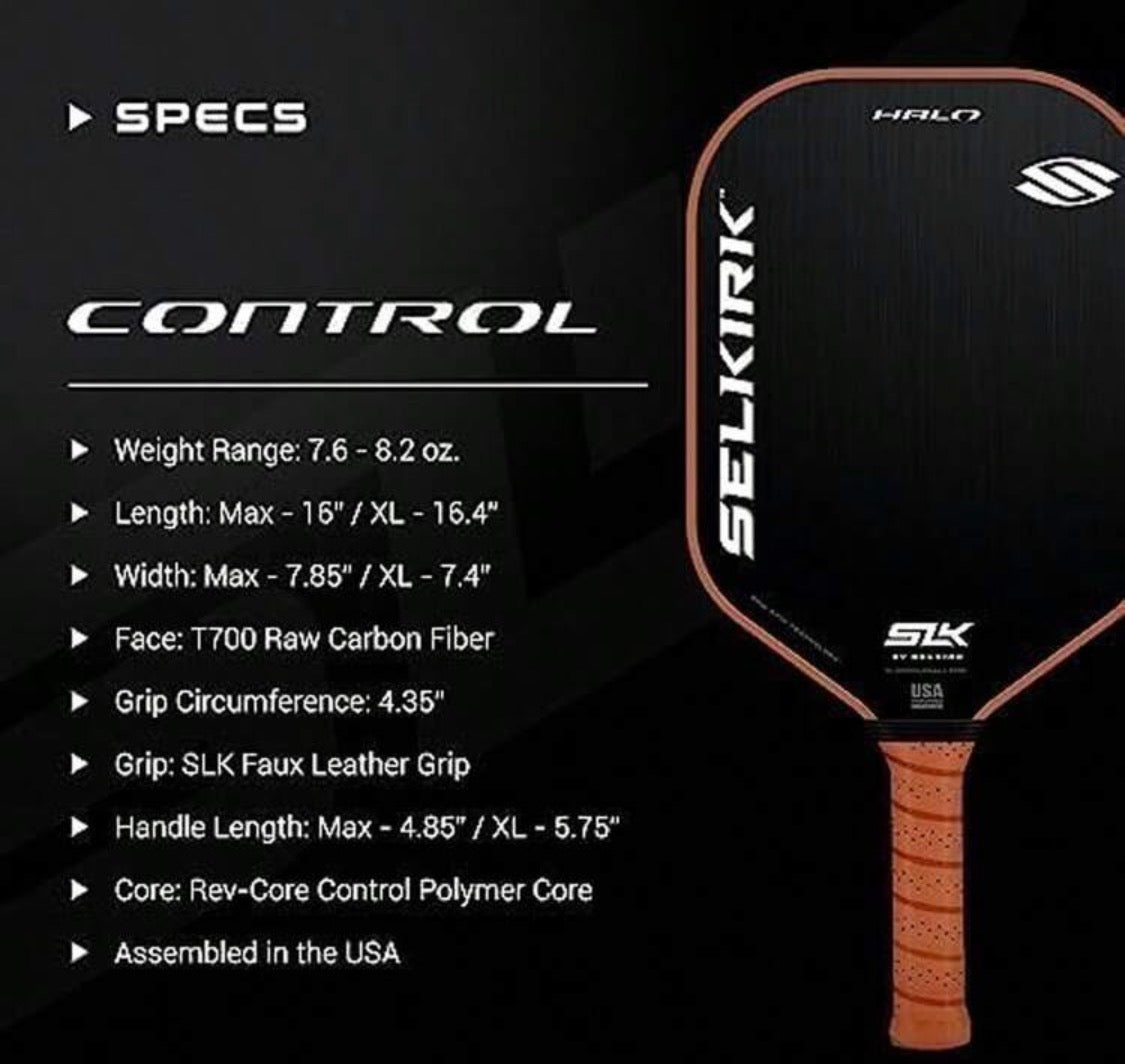 Selkirk Sport SLK Halo Raw Carbon Fiber Pickleball Paddle